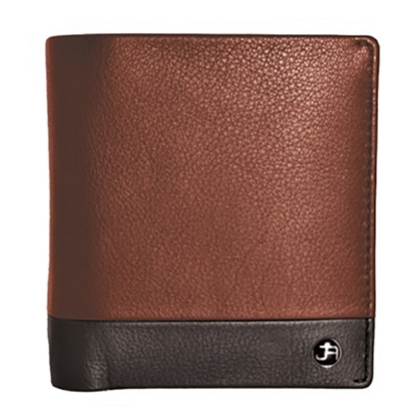 ORGANIC WALLET, TWO-TONE, BI-FOLD WALLET, COGNAC/BLACK