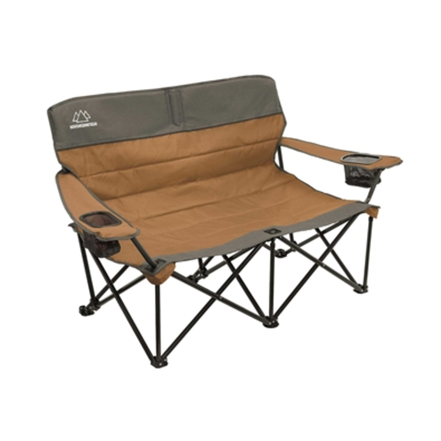 QUILTED LOW LOVESEAT, BROWN