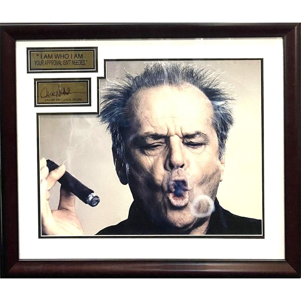 Jack Nicholson Cigar – Movie Room - Framed Display w/Laser Engraved Signature
