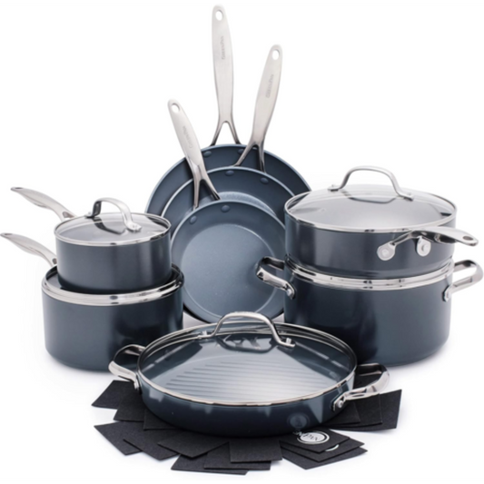 GREENPAN VALENCIA PRO CERAMIC NON-STICK 11-PIECE COOKWARE SET