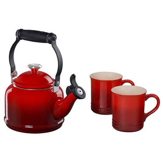 DEMI KETTLE & MUG SET CERISE