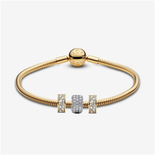 ALL THAT GLITTERS WITH GOLD BRACELET, 7.1"