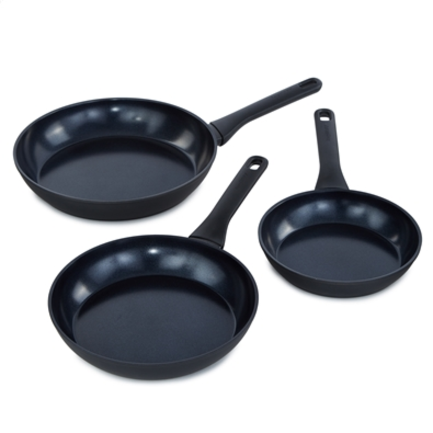 DINA HELIX ALUMINUM CERAMIC FRY PAN SET, 3 PIECES