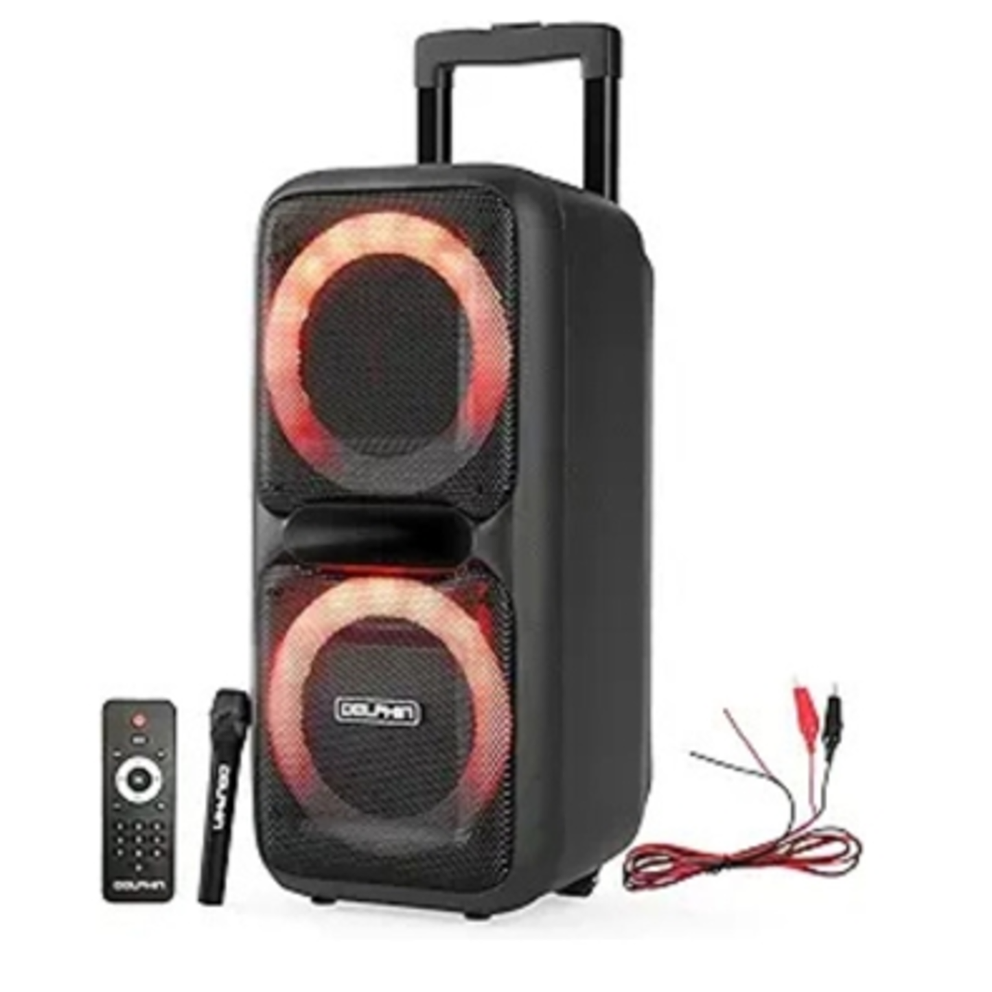 DUAL HIGH POWER PARTY SPEAKER, BLACK, 8"
