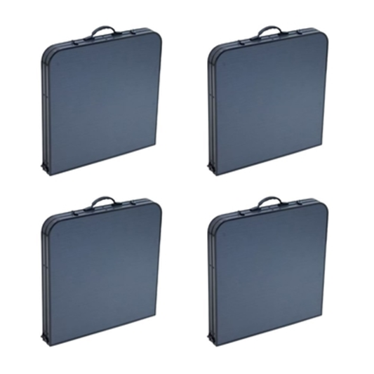 4 PACK CENTERFOLD ADJUSTABLE TABLE SET, GRAY, 4 PIECES