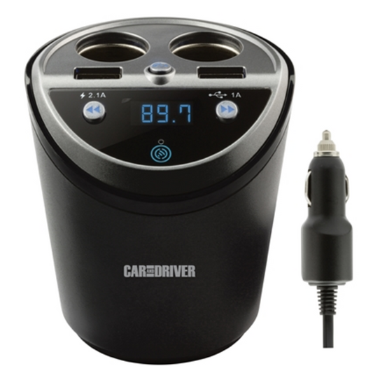 USB MULTI POWER CAR STATION, BLACK