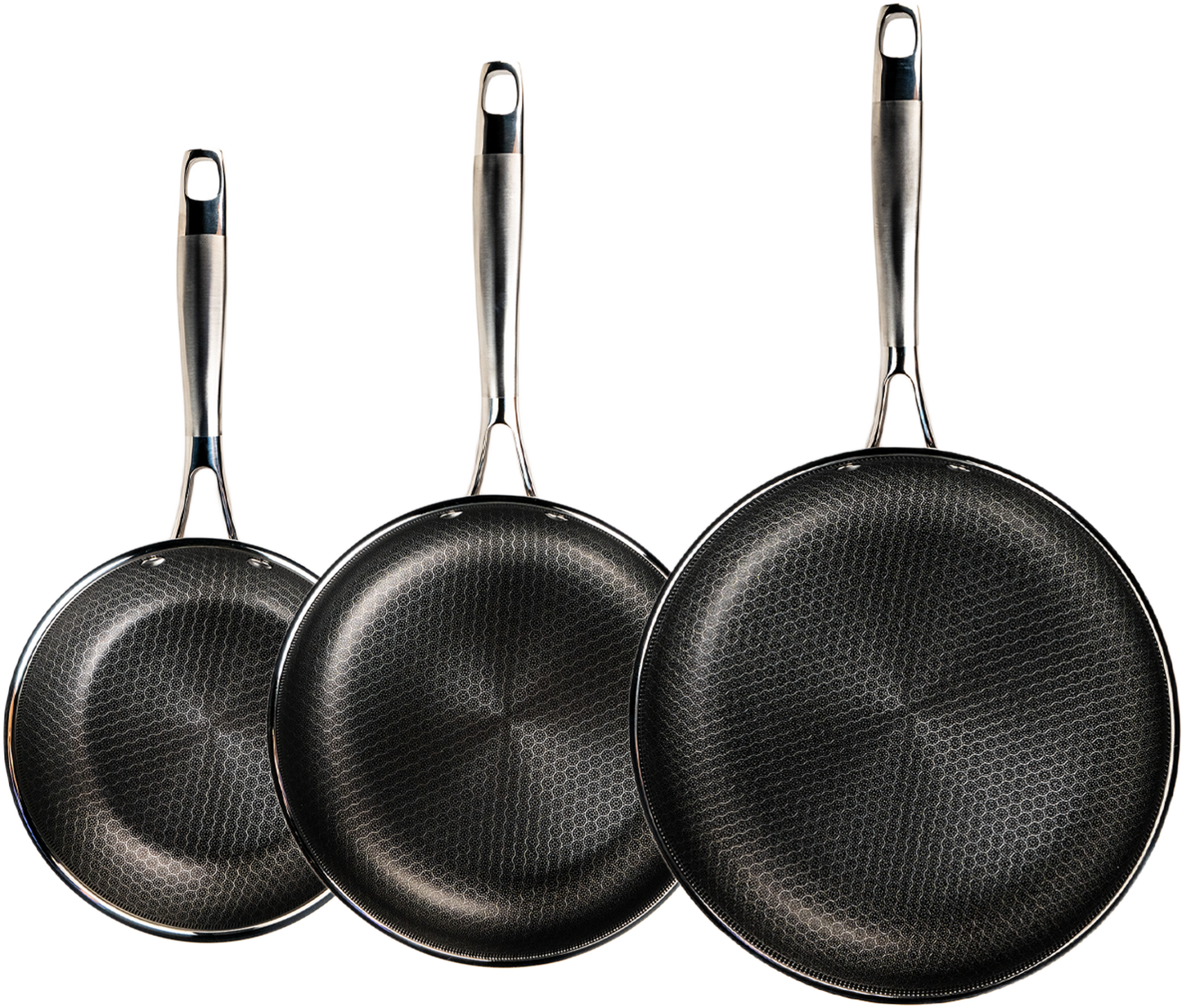 Inducore Trio Set - 8 inch, 9.5 inch, and 11 inch Skillets