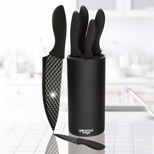 7 - PIECE DUAL DIAMOND NON-STICK KNIFE SET