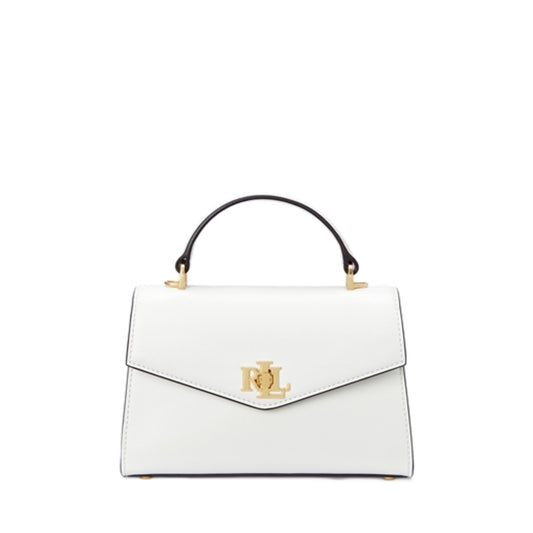 LEATHER SMALL FARRAH SATCHEL, WHITE
