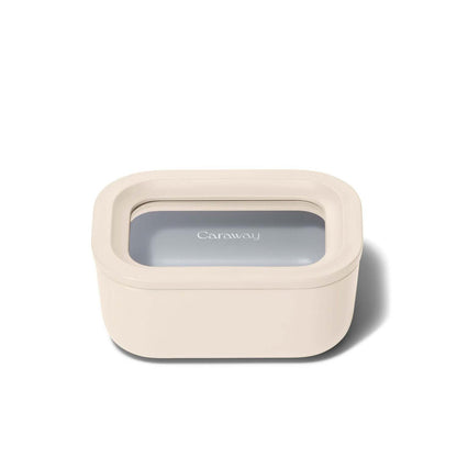 MINI RECTANGLE CONTAINER W/ LID CREAM