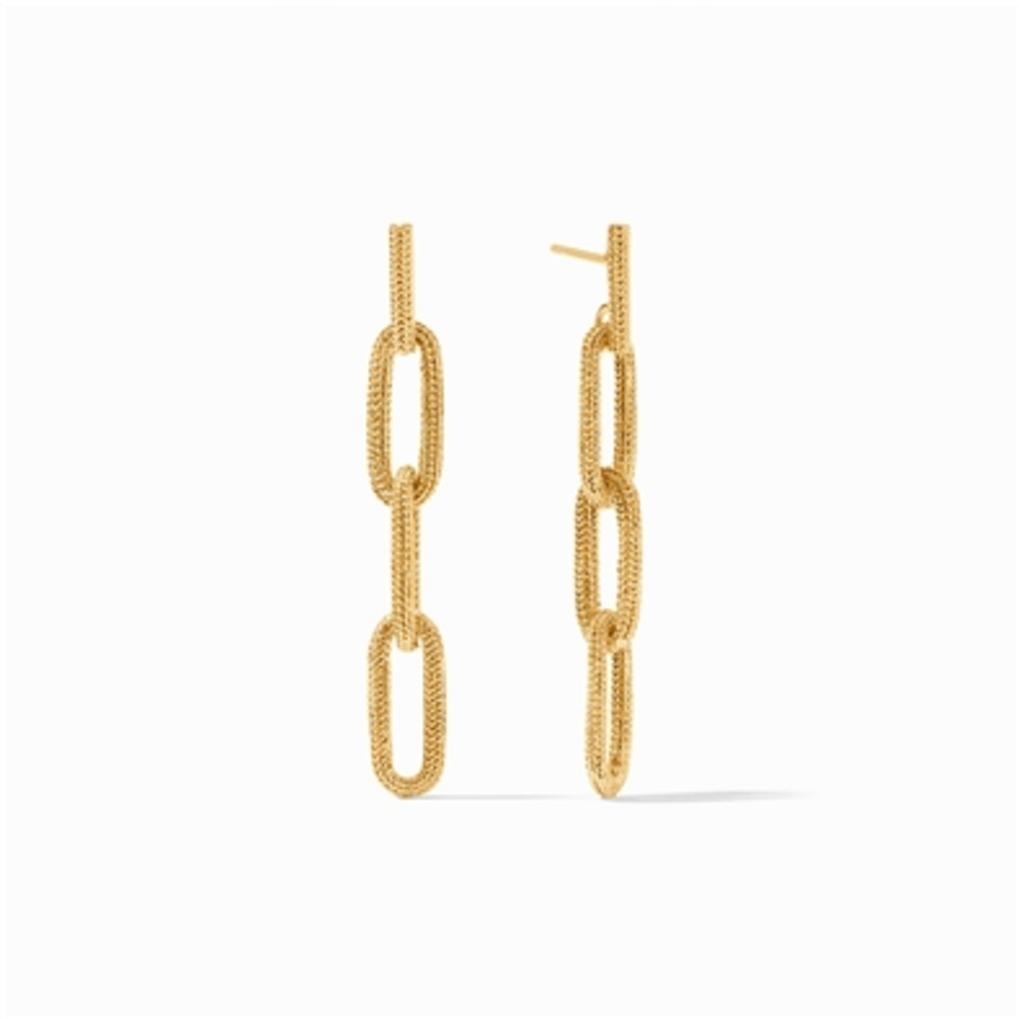 CHEVAL PAPERCLIP LINK EARRINGS, GOLD