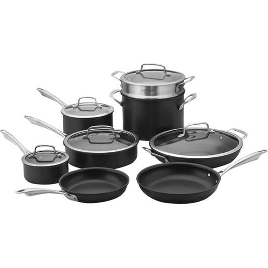 CUISINART DISHWASHER SAFE HARD ANODIZED 11PC COOKWARE SET
