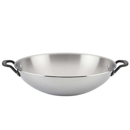 15" STAINLESS STEEL 5-PLY CLAD WOK