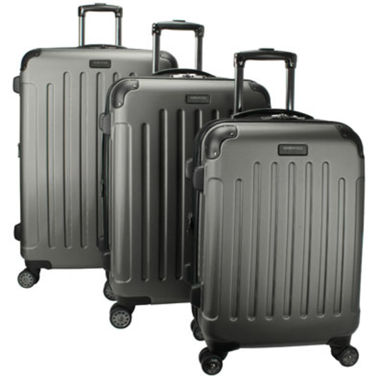 RENEGADE 8-WHEEL LUGGAGE SET, SILVER, 20,24,28