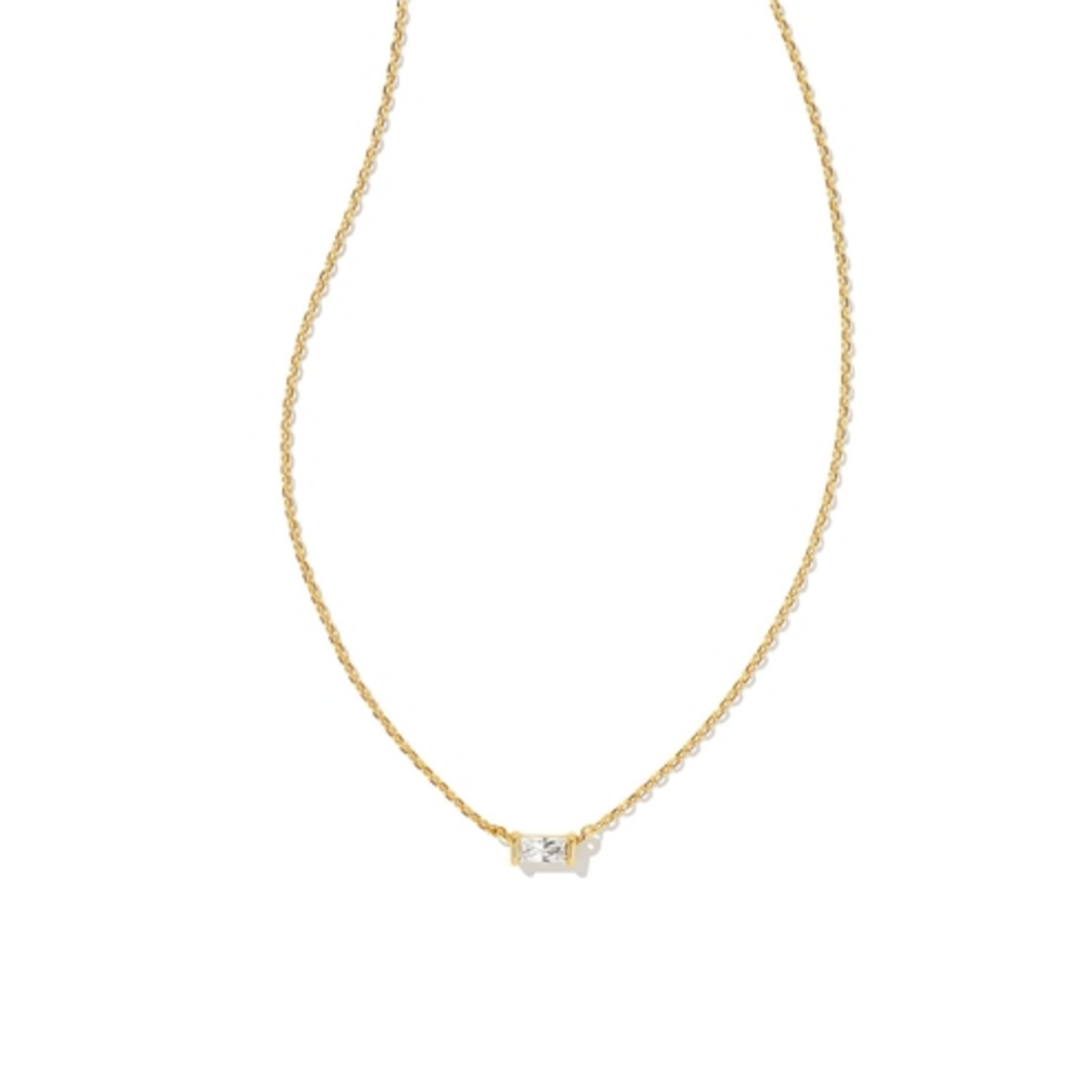 JULIETTE PENDANT NECKLACE, GOLD/WHITE CRYSTAL