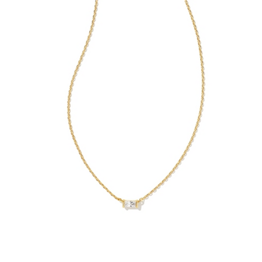 JULIETTE PENDANT NECKLACE, GOLD/WHITE CRYSTAL