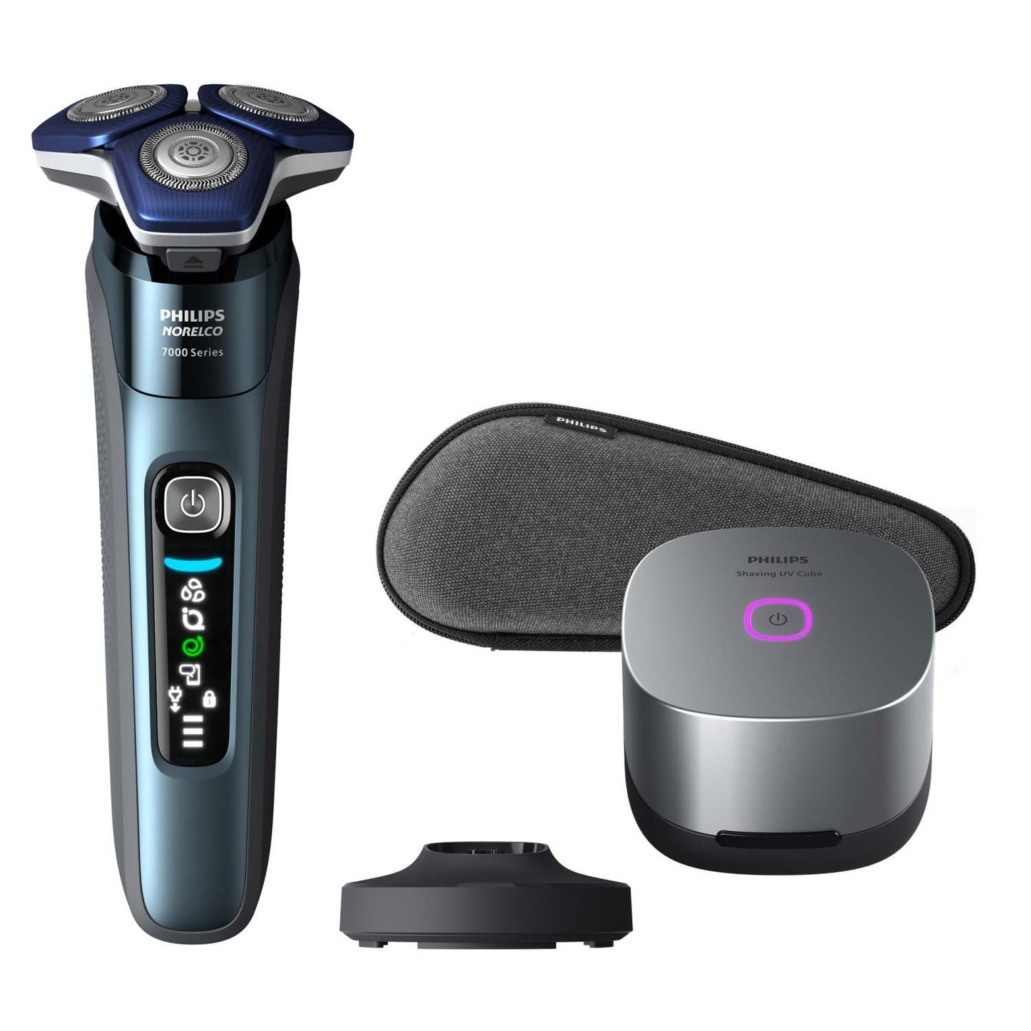 NORELCO 7900 WET & DRY SHAVER W/ UV SANITIZING CUBE