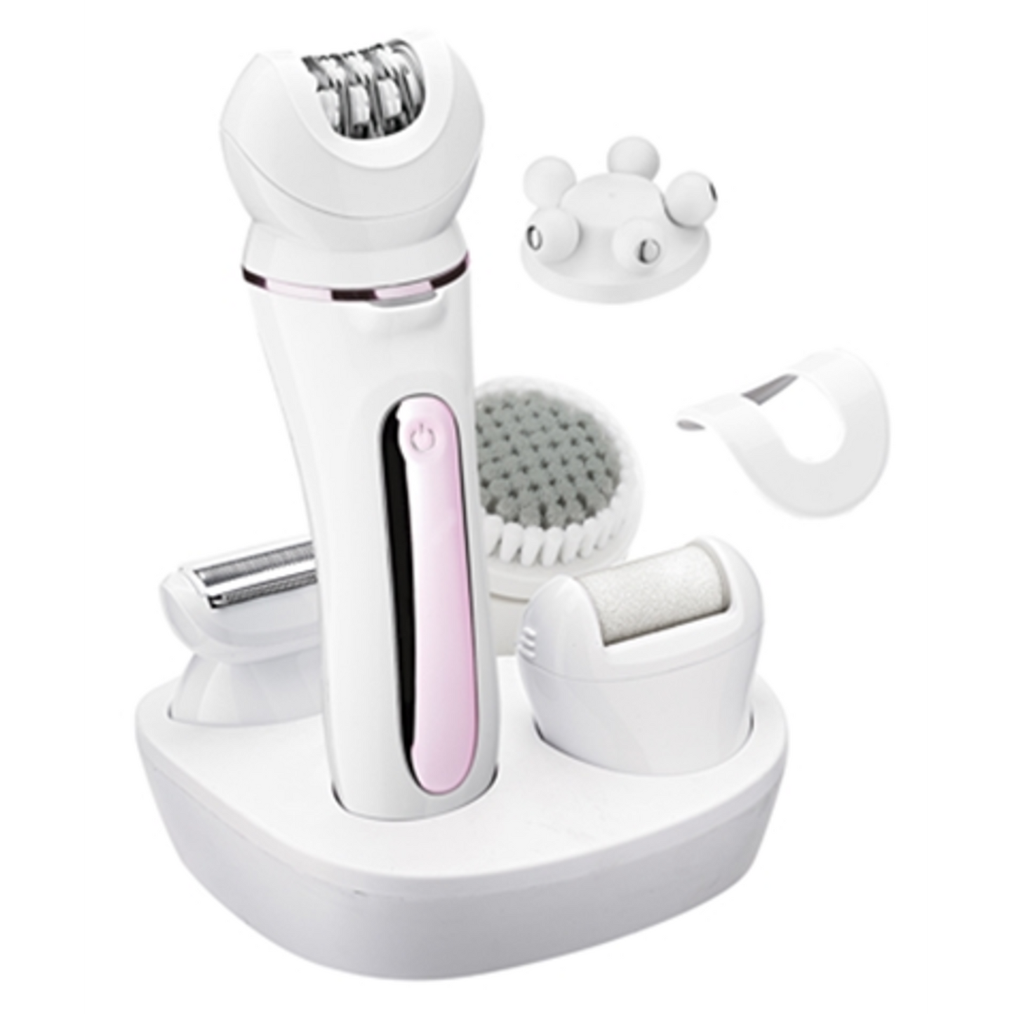 EPILATOR KIT, WHITE/PINK, 9 PIECES