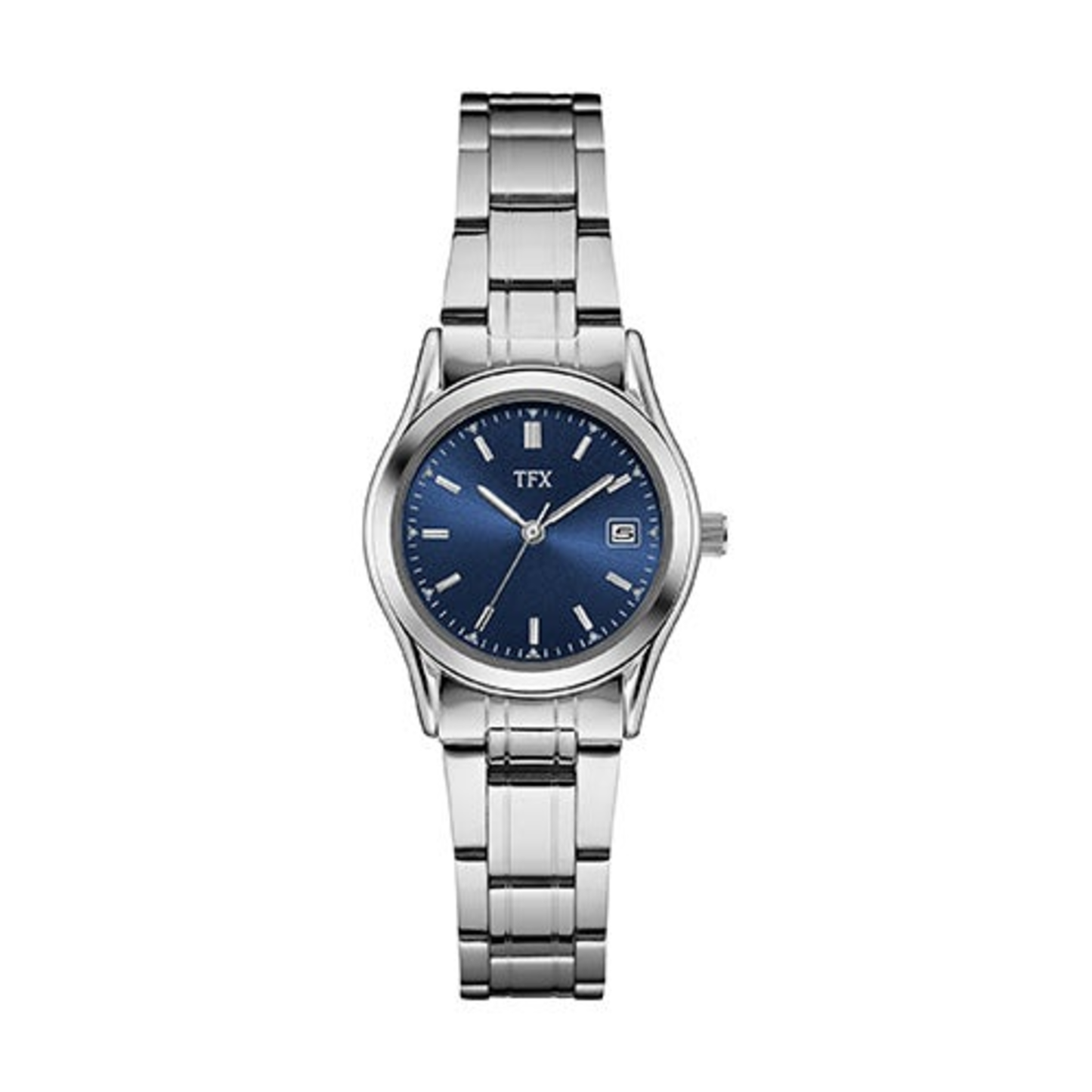 LADIES' TFX STAINLESS STEEL BRACELET, BLUE DIAL
