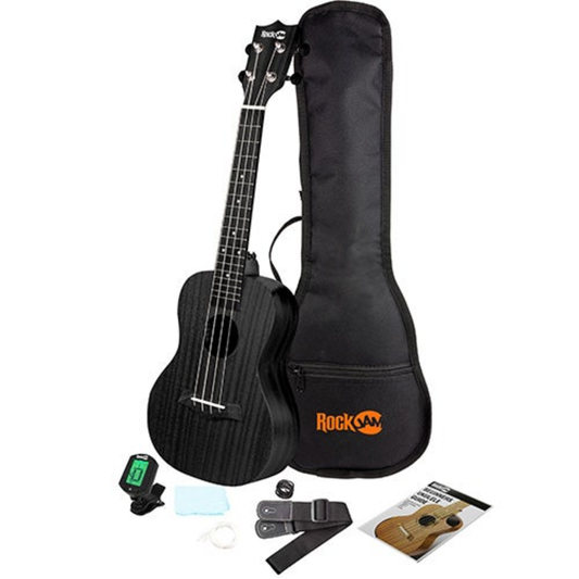 PREMIUM SOPRANO UKULELE STARTER KIT BLACK