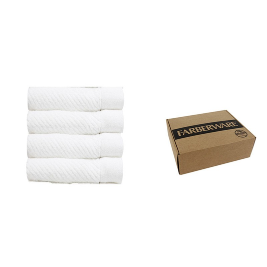 TAILORED 4PCS SET HAND TOWEL - (WHITE)