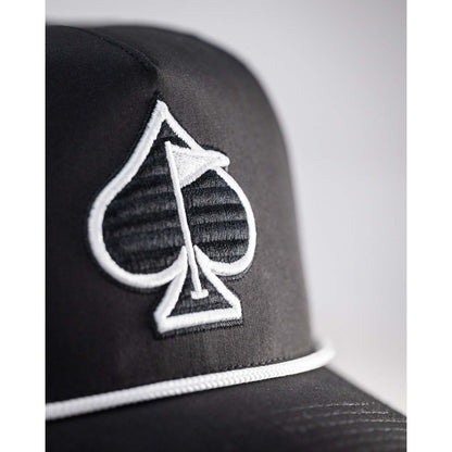 PERFORATED ROPE HAT - BLACK