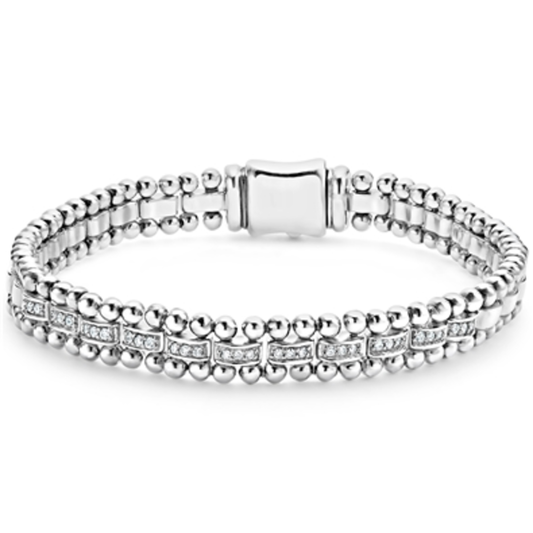 CAVIAR SPARK DIAMOND LINK BRACELET, MEDIUM