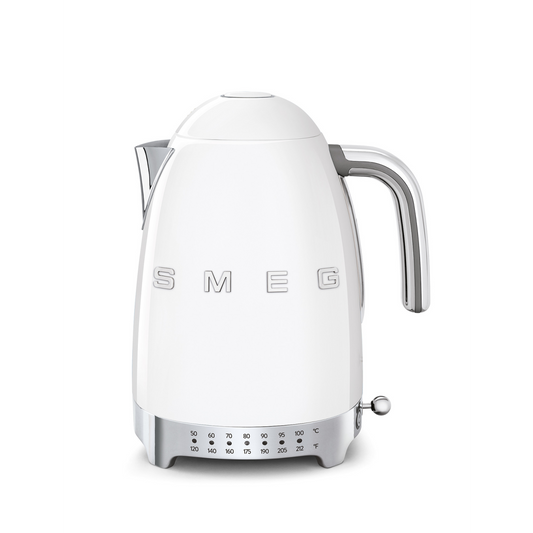 SMEG 50'S RETRO STYLE AESTHETIC 7-CUP VARIABLE TEMP KETTLE - WHITE