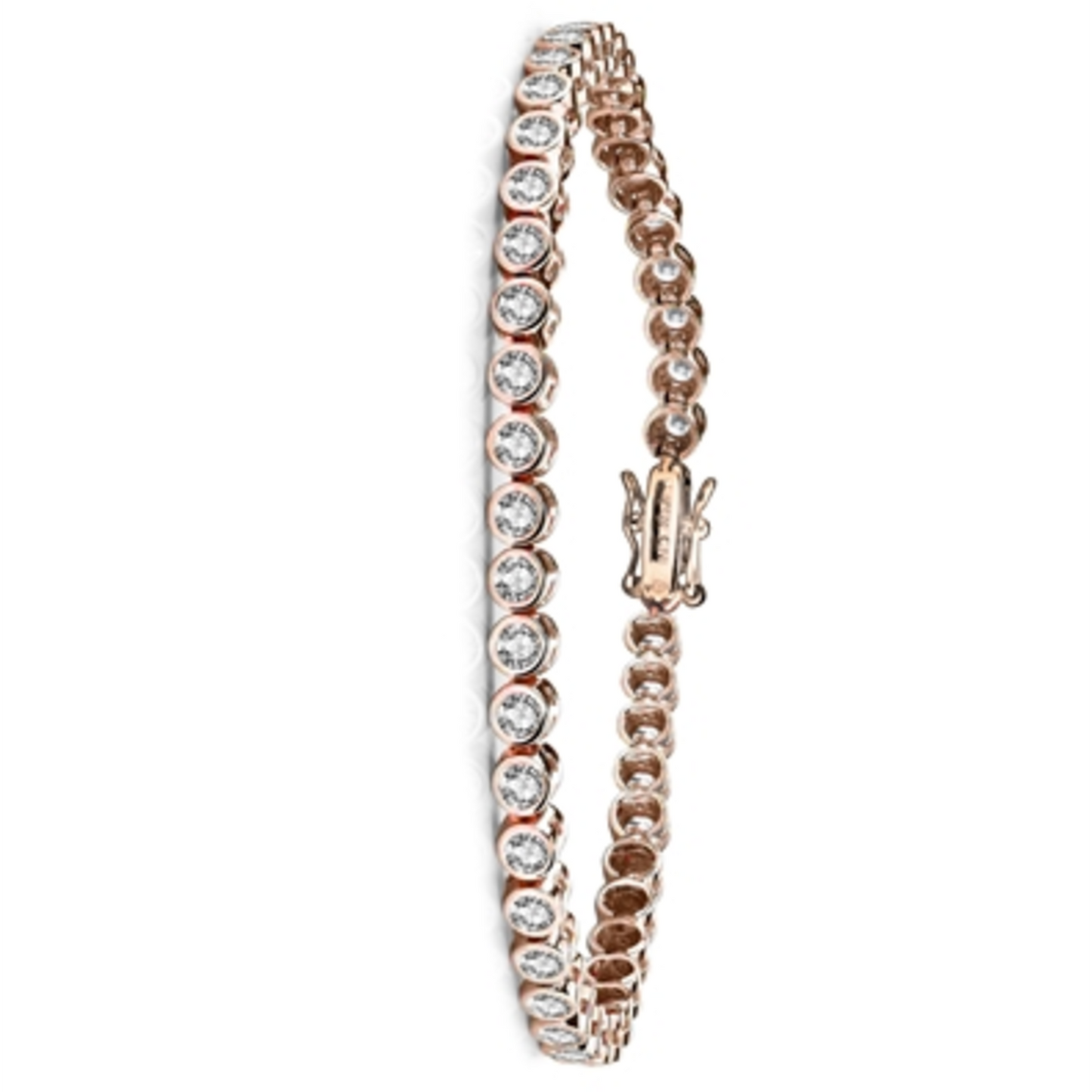 18K ROSE GOLD CLASSIC TENNIS BRACELET, GOLD, 7"