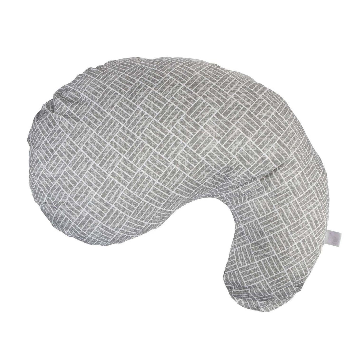 BOPPY CUDDLE PILLOW W/ REMOVABLE PILLOW COVER GRAY BASKET WEAVE