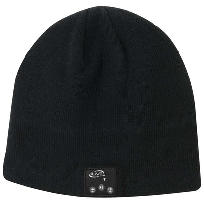 BLUETOOTH KNIT CAP W/ BUILT-IN SPEAKERS AND MIC BLACK