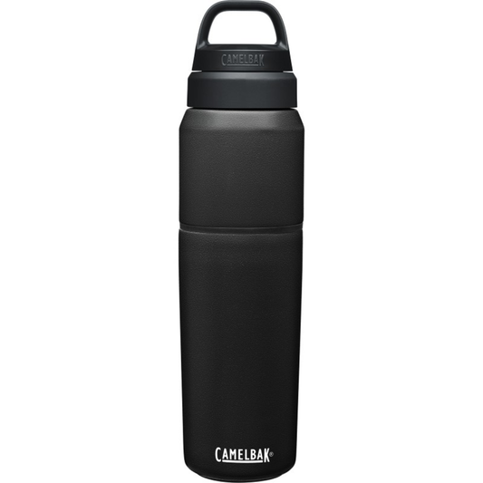 MULTIBEV 22 OUNCE INSULATED BOTTLE AND 16 OUNCE CUP - (BLACK STAINLESS STEEL)