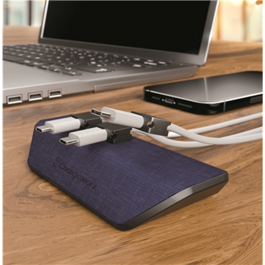 MAGNETIC CABLE ORGANIZER, NAVY
