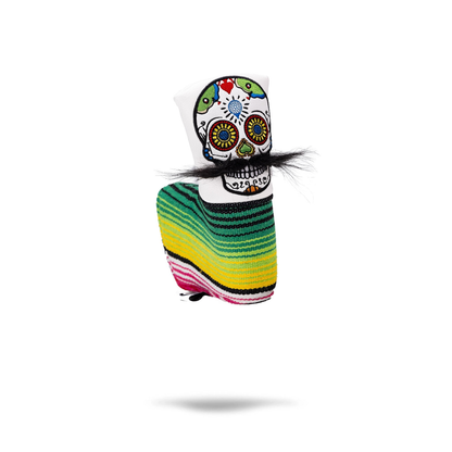 MUSTACHE SUGAR SKULL - BLADE PUTTER COVER WHITE
