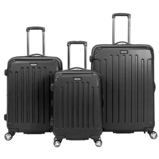 RENEGADE HARD SIDE 3 PC LUGGAGE SET, BLACK, 20,24,28''