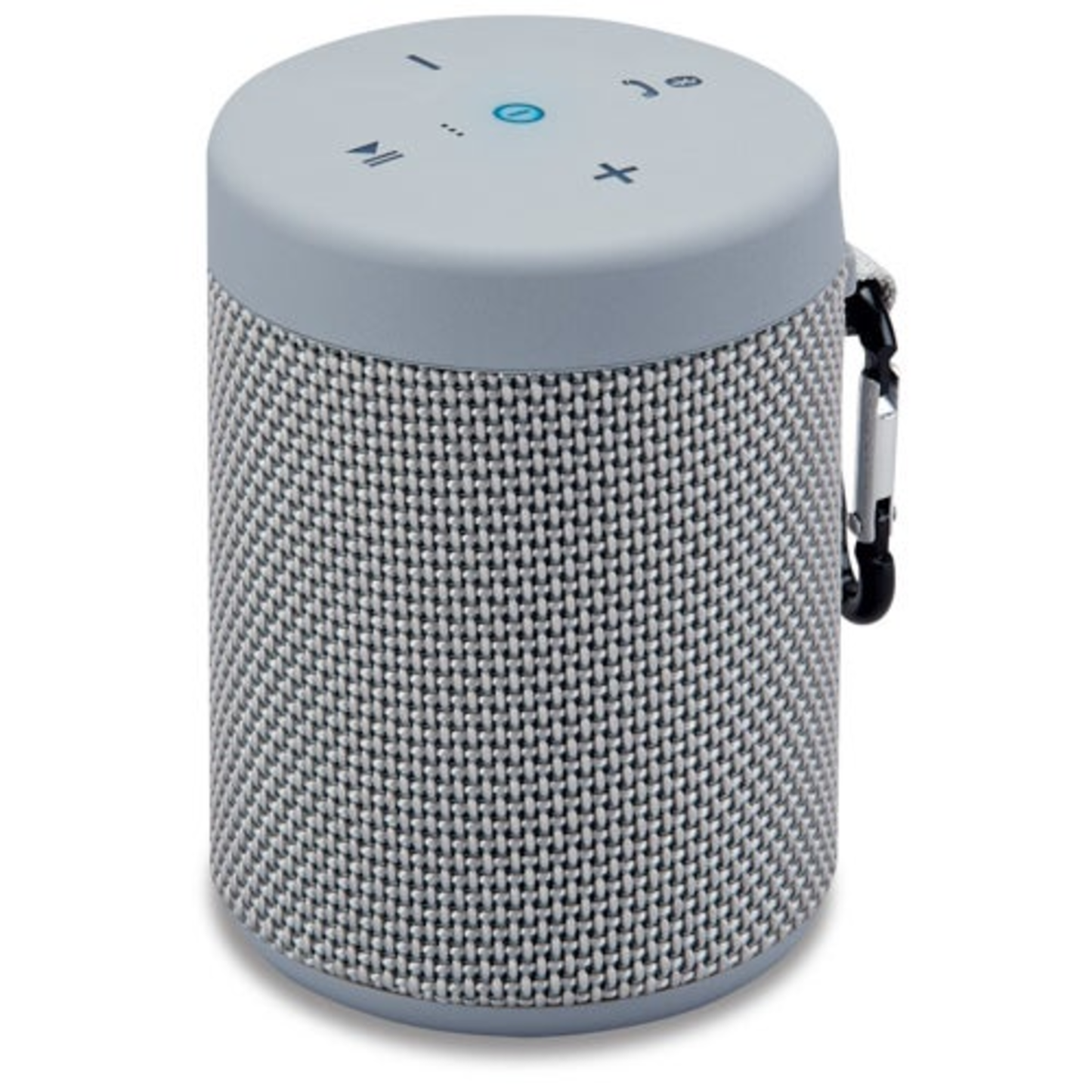 WATERPROOF FABRIC PORTABLE SPEAKER W/ SPEAKERPHONE LIGHT GRAY