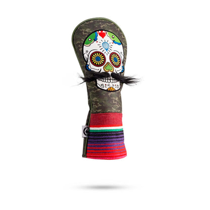 MUSTACHE SUGAR SKULL - FAIRWAY COVER GREEN CAMO