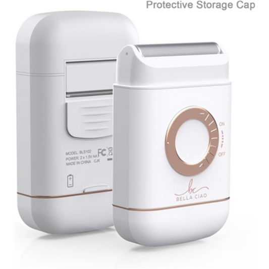 TRAVEL FOIL SHAVER W/ POP-UP TRIMMER, WHITE