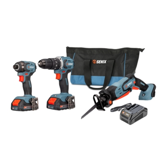 20V 3-TOOL HAMMER DRILL, DRIVER, SAW KIT, BLUE