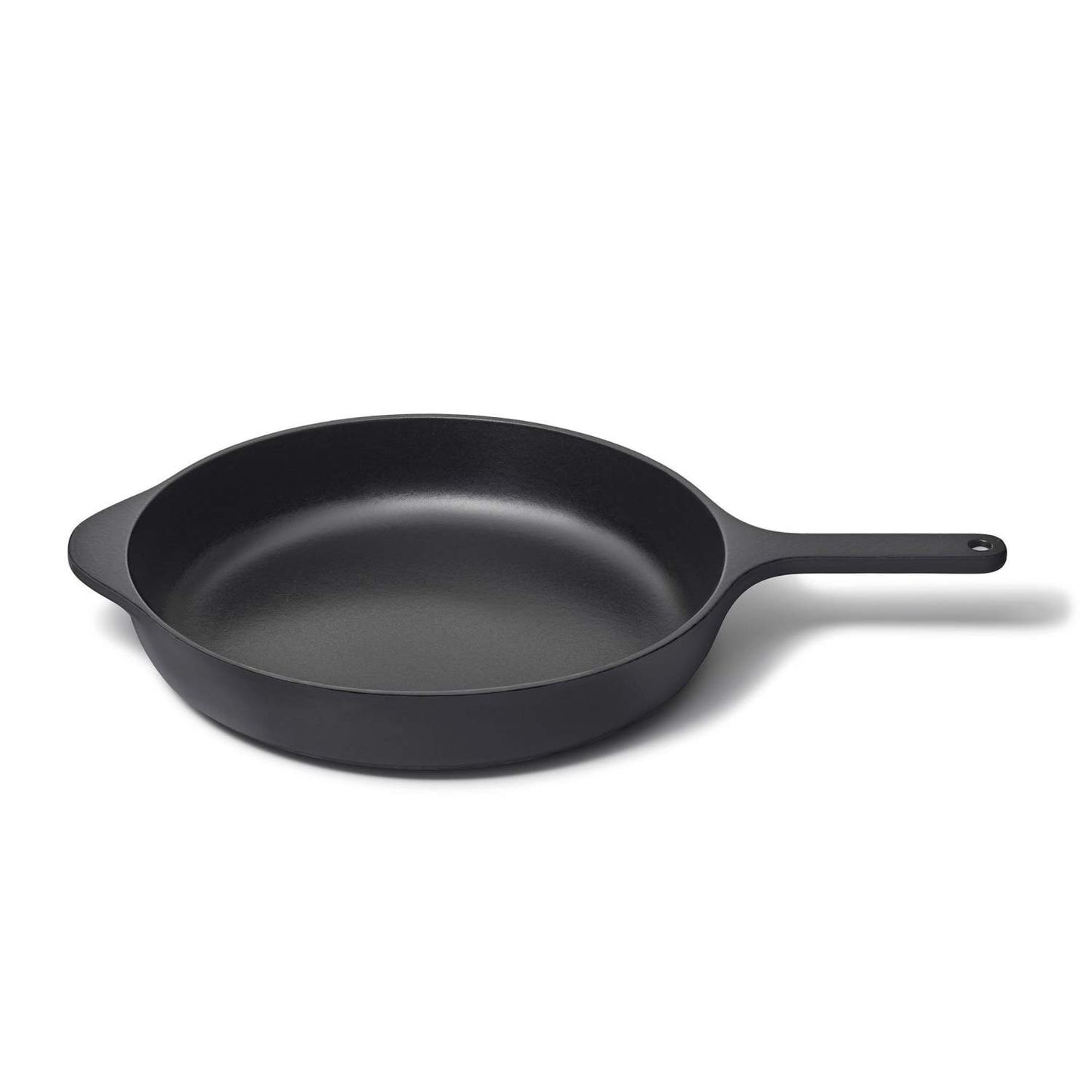 12" ENAMELED CAST IRON LARGE SKILLET CHARCOAL