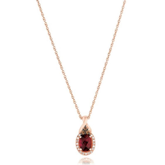 RASPBERRY RHODOLITE NECKLACE