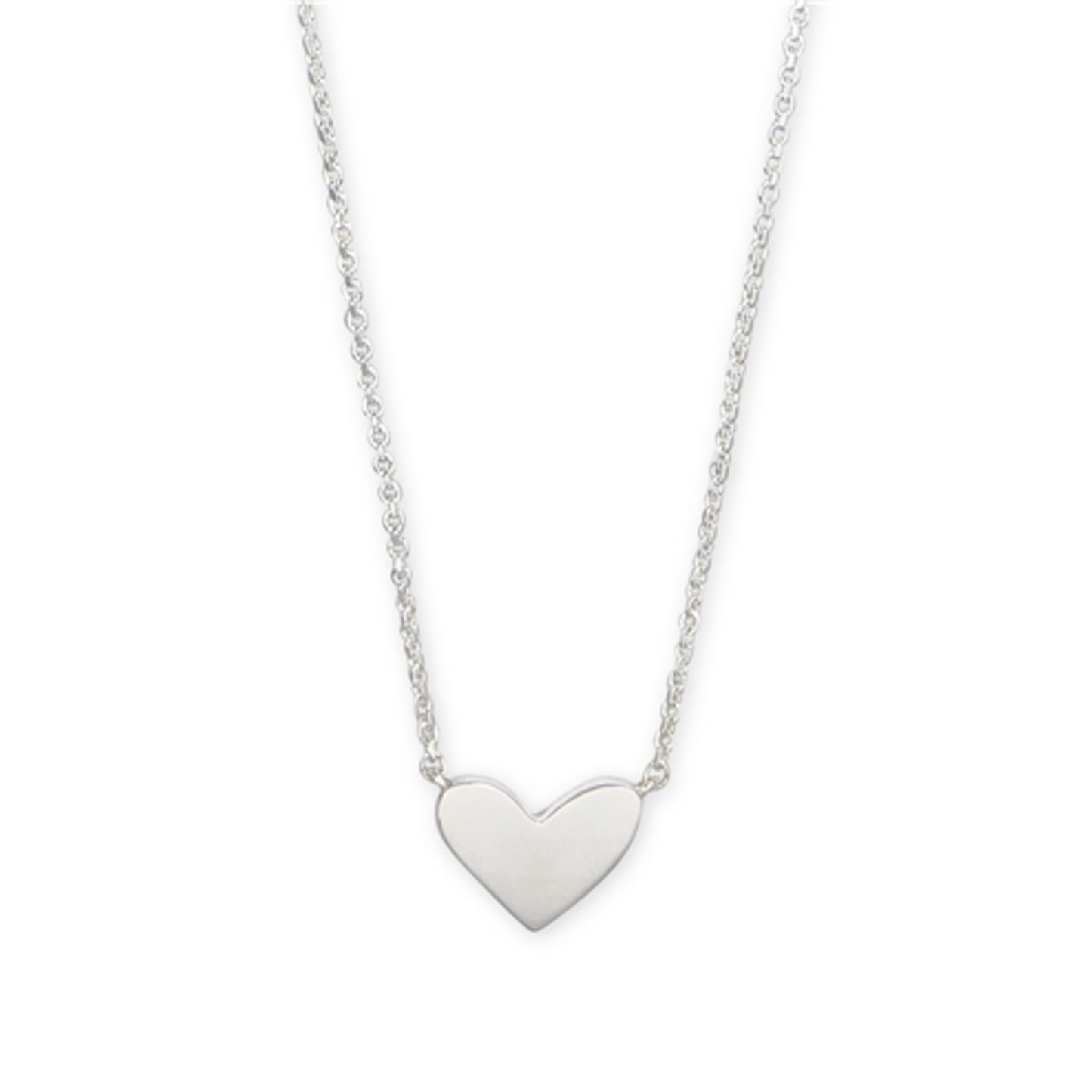 ARI HEART SHORT PENDANT NECKLACE, STERLING SILVER