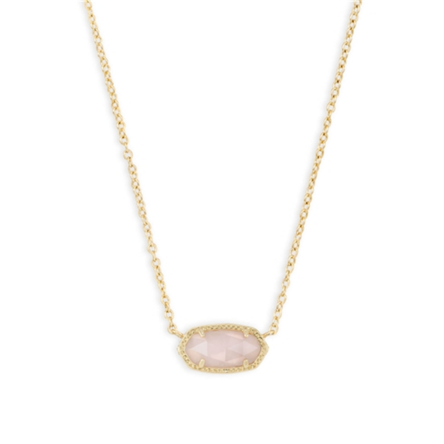 ELISA NECKLACE, GOLD ROSE QUARTZ