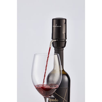 TRAVEL PORTABLE ELECTRIC AERATOR W/ CORKSCREW BLACK