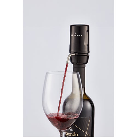 TRAVEL PORTABLE ELECTRIC AERATOR W/ CORKSCREW BLACK