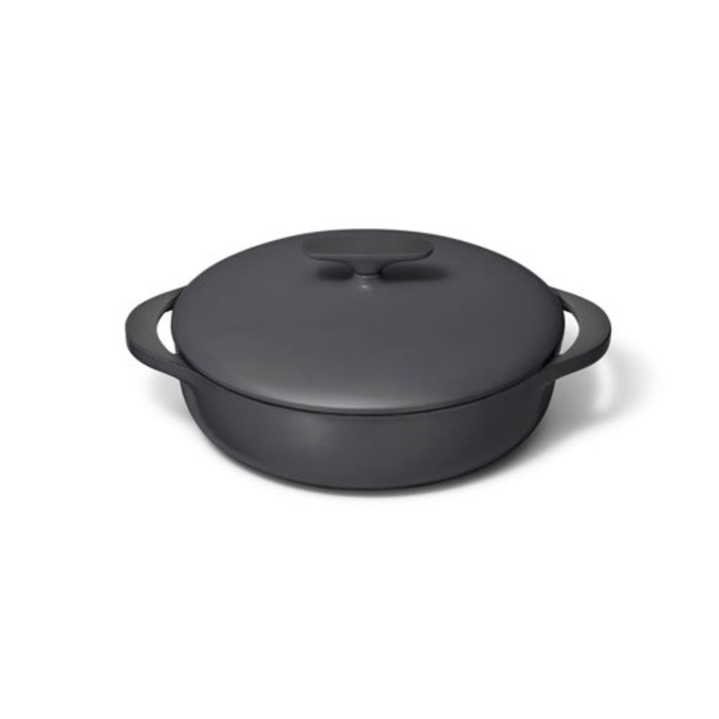 3.5QT ENAMELED CAST IRON BRAISER W/ DOMED LID CHARCOAL