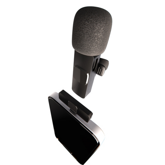WIRELESS MIC W/ LIGHTENING ADAPTER, BLACK