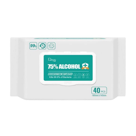 40 - COUNT PACK 75% ALCOHOL DISINFECTANT WIPE