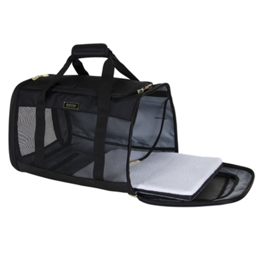 PET CARRIER DUFFEL, BLACK, LARGE