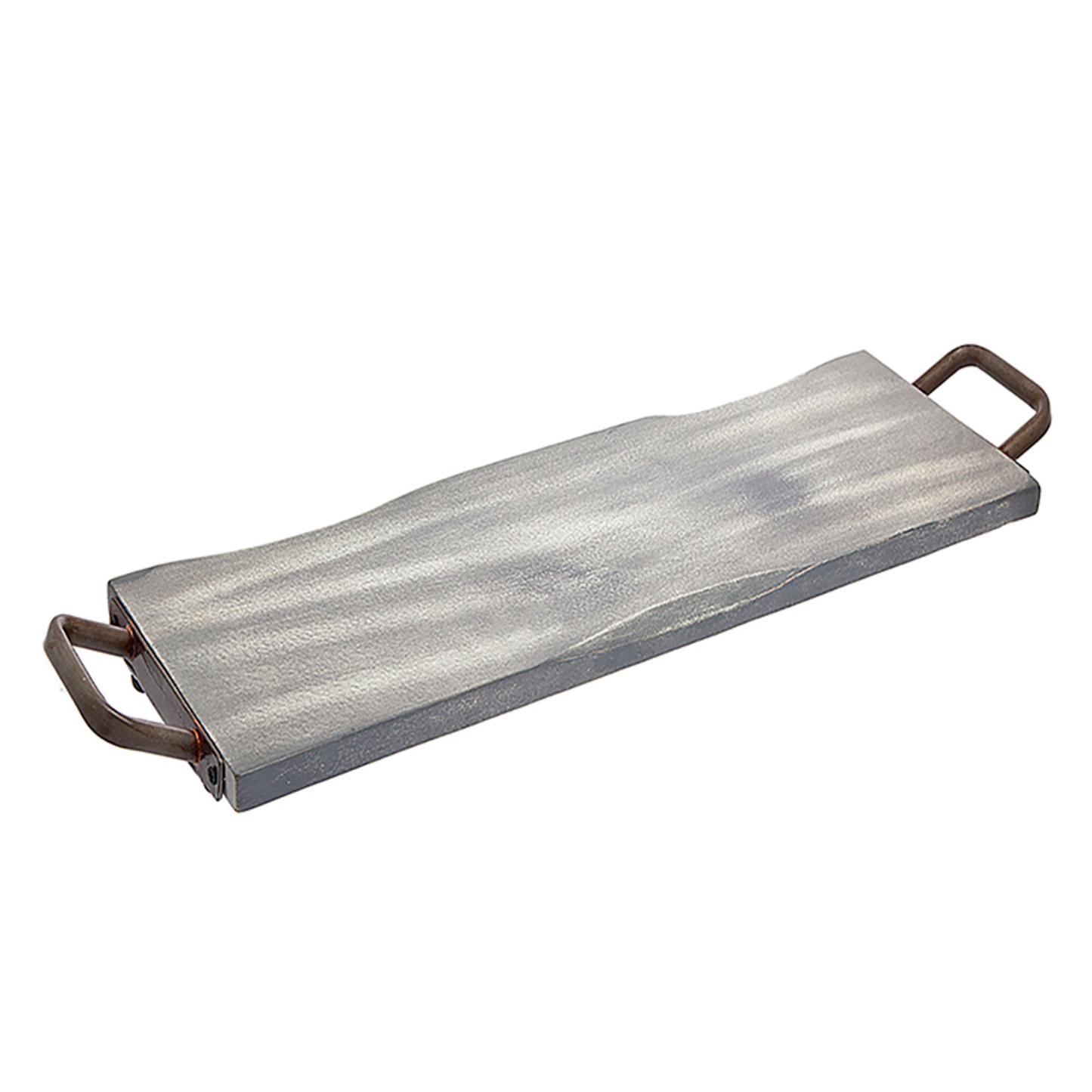 26 - INCH WOOD METAL TRAY - (GREY WASH)